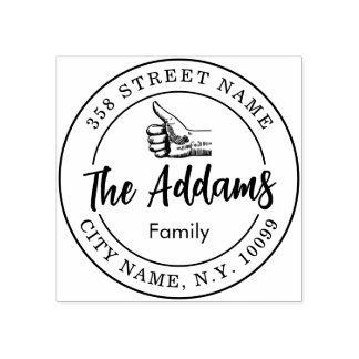 Family Name Calligraphy Wooden Ink Stamp