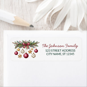 Family Name Christmas Ornaments Return Address