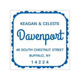 Family Name Create Your Own Square Return Address Self-inking Stamp