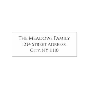 Family Name Custom 1" x 2.5" Rubber Stamp