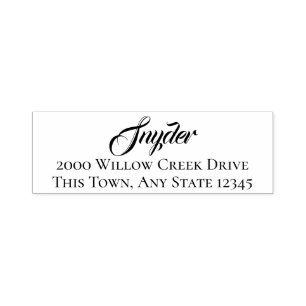 Family Name Custom Text Address Self-inking Stamp