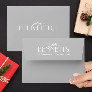Family Name EDITABLE COLOR Holiday Envelopes