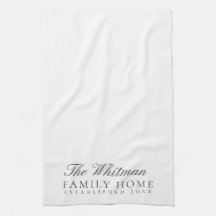 Family Name Elegant White