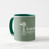 Family Name Farm Rustic Windmill Sage Green