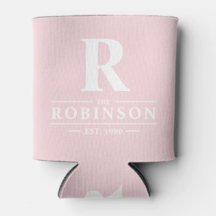 Family Name & Initial Pink Whisper Can Cooler