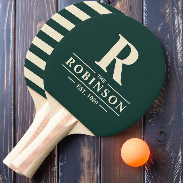 Family Name & Initial Polo Sage Green Ping Pong Paddle (Creator Uploaded)