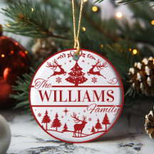 Family Name Keepsake Classic Christmas Custom