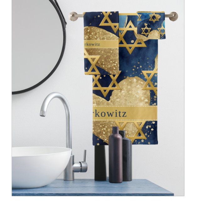 Family Name Love Jerusalem Shower Curtain Bath Towel Set (Creator Uploaded)