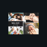 Family name multiple photo collage canvas print<br><div class="desc">This wrapped canvas wall art allows you to personalise with your own phtos. I was staring at a bare wall at home and I'm dreaming of doing a gallery wall. The thought of having to get different sized picture frames keeps on stopping me from moving forward with it. Do you...</div>