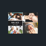 Family name multiple photo collage canvas print<br><div class="desc">This wrapped canvas wall art allows you to personalise with your own phtos. I was staring at a bare wall at home and I'm dreaming of doing a gallery wall. The thought of having to get different sized picture frames keeps on stopping me from moving forward with it. Do you...</div>