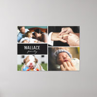 Family name multiple photo collage