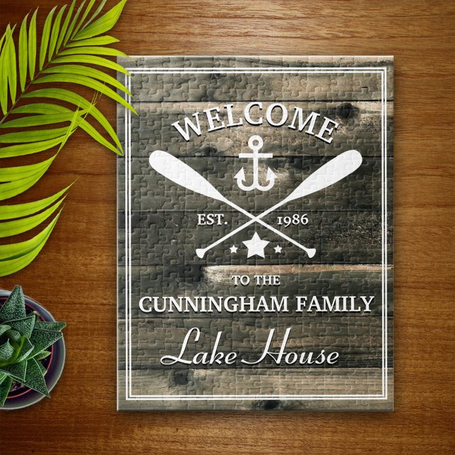 Family Name | Oars and Anchor Personalised Jigsaw Puzzle (Creator Uploaded)
