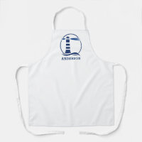 Family Name or Text Lighthouse White Navy Blue