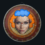 Family Name Personalised Blue Dartboard<br><div class="desc">A dartboard is a popular recreational and competitive game that provides hours of fun for players of all ages and skill levels. Typically made from sisal fibres, cork, or electronic components, dartboards are designed to withstand the impact of darts while offering precise scoring zones. Standard dartboards feature a circular design...</div>