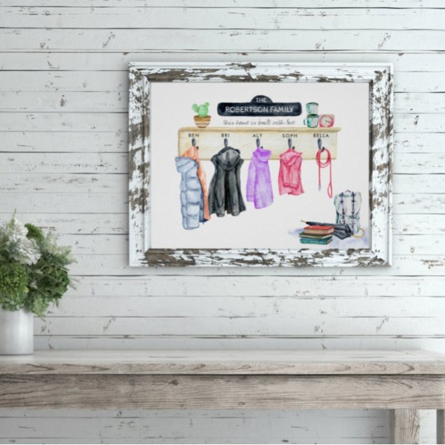 Family Name | Personalised Mudroom Keepsake Print (Creator Uploaded)