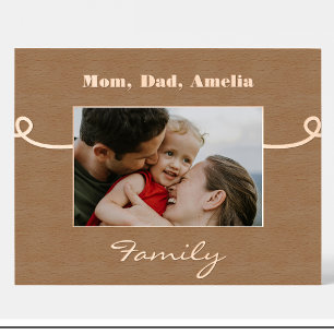 Family Name Personalised wooden picture frame