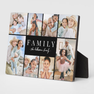 Family Name Photo Collage Plaque