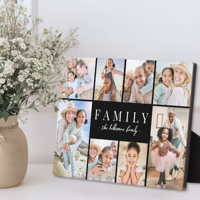 Family Name Photo Collage Plaque (Family Name Photo Collage Plaque)