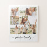 Family Name Photo Keepsake 6 Images Jigsaw Puzzle<br><div class="desc">Custom and unique Family 6 Images Photo Puzzle with custom name for staying at Home and Playing Games with your Parents,  Grandparents or Children. This special photograph puzzle game makes a great birthday or Christmas gift for the whole family to enjoy.</div>