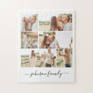 Family Name Photo Keepsake 6 Images Jigsaw Puzzle