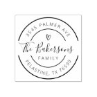 Family Name Return Address round logo Self-inking