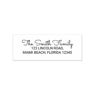 Family Name Return Address Rubber Stamp