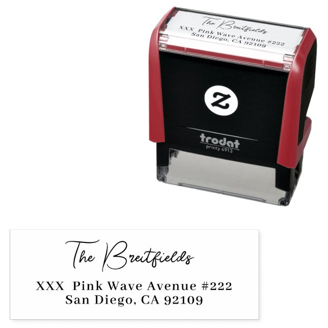 Family Name Return Address Self Inking Stamp (In Situ)