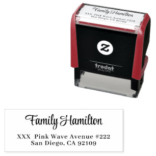 Family Name Return Address Self Inking Stamp