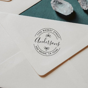 Family Name Script Create Your Own Return Address Rubber Stamp