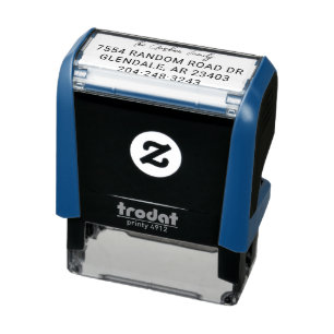 Family Name Script Return Address Self-inking Stamp