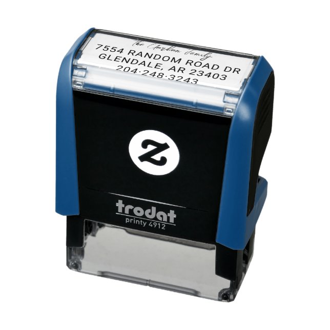 Family Name Script Return Address Self-inking Stamp (Product)
