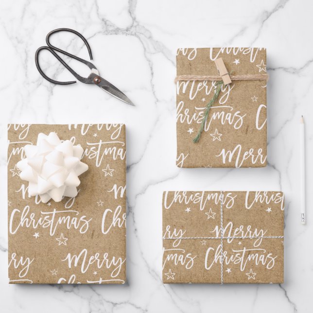Family name simple christmas holiday Craft Wrappin Wrapping Paper Sheet (Front)