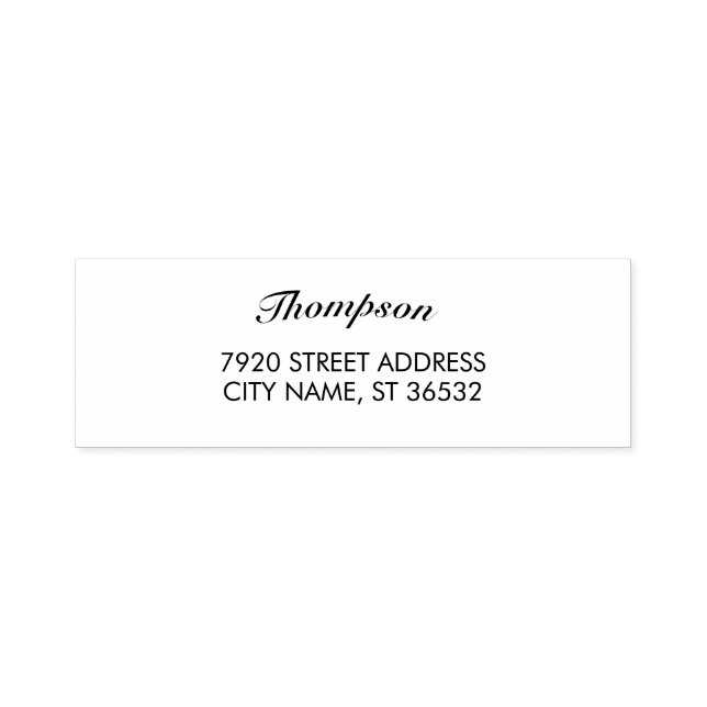 Family Name Stylish Curved Text Self-inking Stamp (Design)