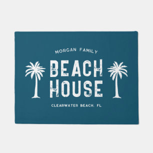 Family Name Summer Vacation Beach House Doormat