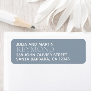 Family Name / Surname with Home Address Dusty Blue