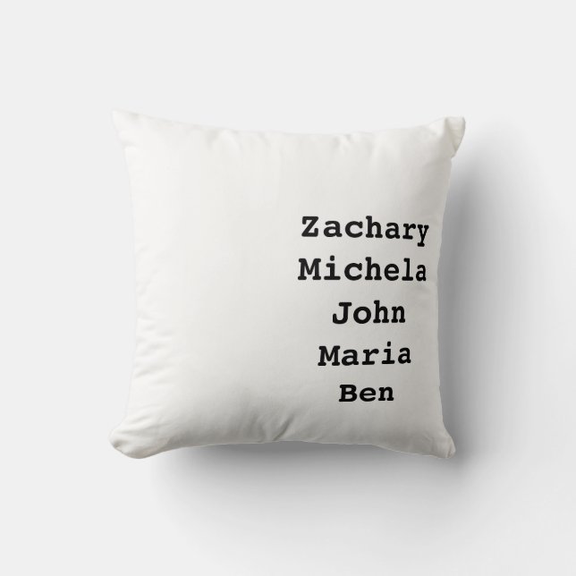 Family name Throw Pillow Christmas gift (Front)