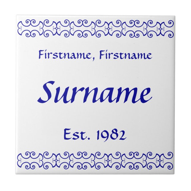 Family Name Tile - Victorian (Front)