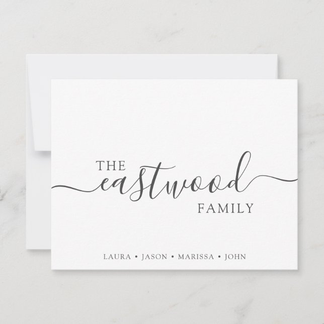 Family Name Typography Card (Front)