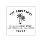 Family Name Typography Palm Trees Return Address
