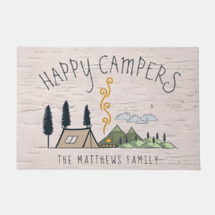 Family Name Welcome Mat   Happy Campers