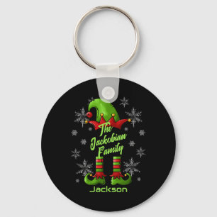 Family Name Year Reunion Matching Christmas Elf T  Key Ring