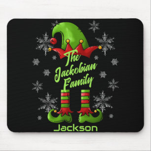 Family Name Year Reunion Matching Christmas Elf T  Mouse Pad
