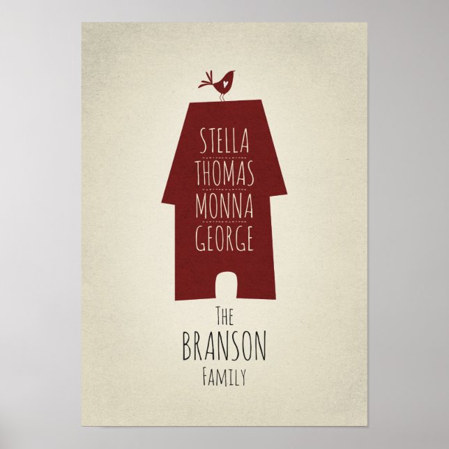 Family names personalised wall art (Front)