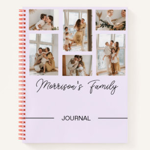 Family Notebook with photos collage to personalise