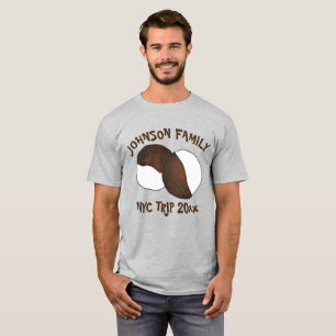 Family NYC Trip Customised Black and White Cookie T-Shirt