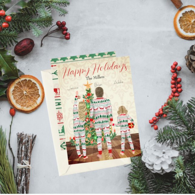 Family of 3- Flat Holiday Card (Creator Uploaded)