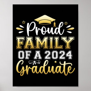 Family Of A 2024 Graduate Senior Graduation Men Wo Poster