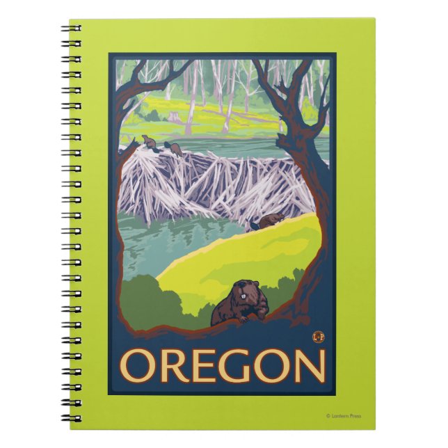 Family of Beavers Spiral Notebook (Front)