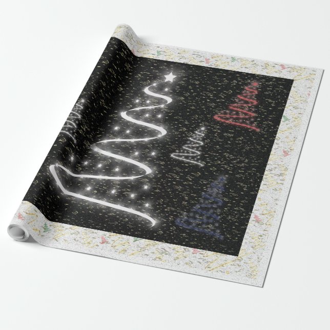 Family of Christmas Trees - Wrapping Paper (Unrolled)