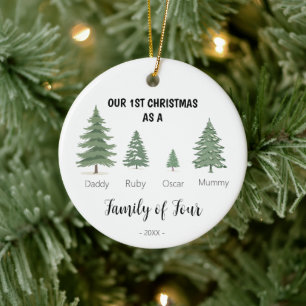 Family of Four First Christmas Ornament